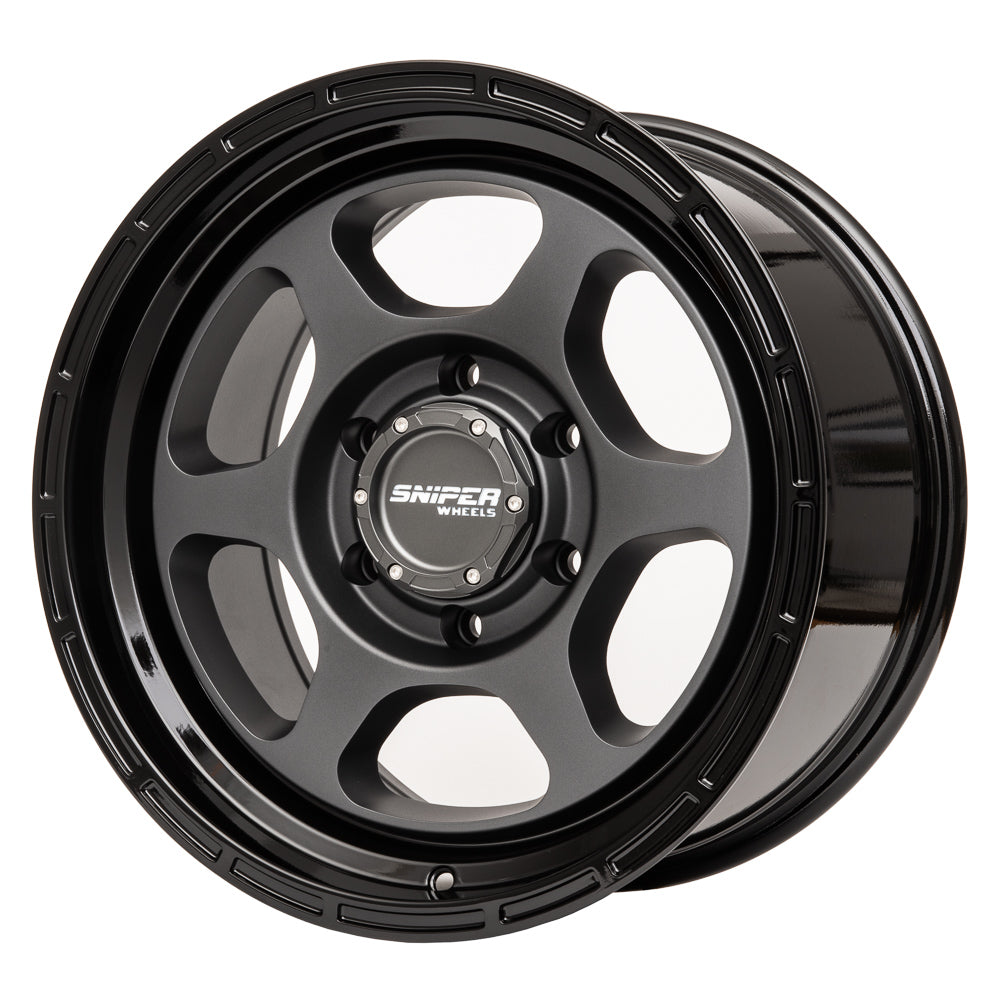 FRONTLINE Matt Gun Metallic / Gloss Black Lip