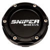 Sniper Wheels Centre Cap White Lettering