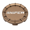 Sniper Wheels Matt Bronze Centre Cap White Lettering 6x114.3